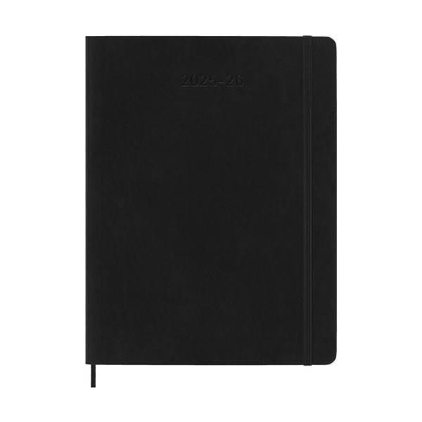 Moleskine XL 18 mois agenda semainier 2025/2026 à couverture souple (ANGL) - noir 262541 - 1