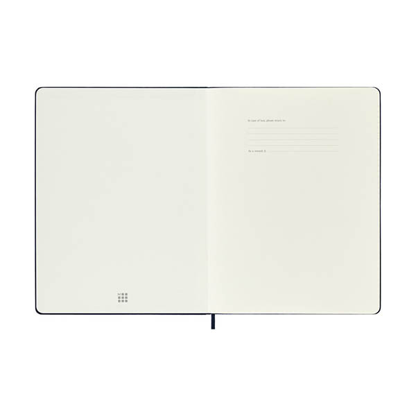 Moleskine XL agenda semainier 12 mois 2027, couverture rigide (ANG) - bleu saphir 440047 - 2