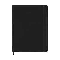 Moleskine XL agenda semainier 12 mois 2027, couverture rigide (ANG) - noir 440046