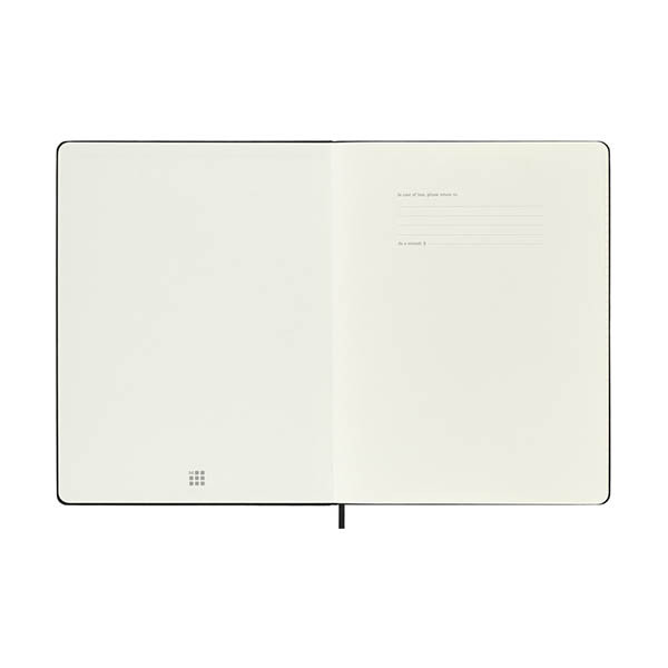 Moleskine XL agenda semainier 12 mois 2027, couverture rigide (ANG) - noir 440046 - 2