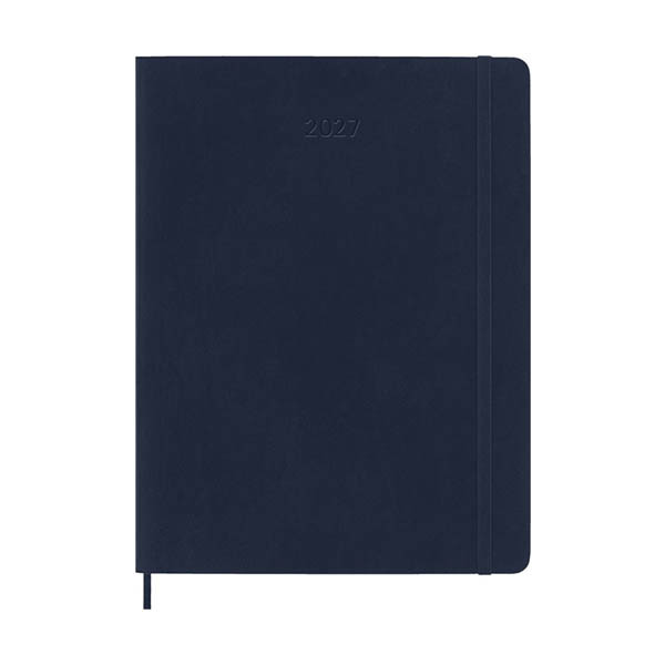 Moleskine XL agenda semainier 12 mois 2027, couverture souple (ANG) - bleu saphir 440049 - 1