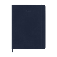 Moleskine XL agenda semainier 12 mois 2027, couverture souple (ANG) - bleu saphir 440049