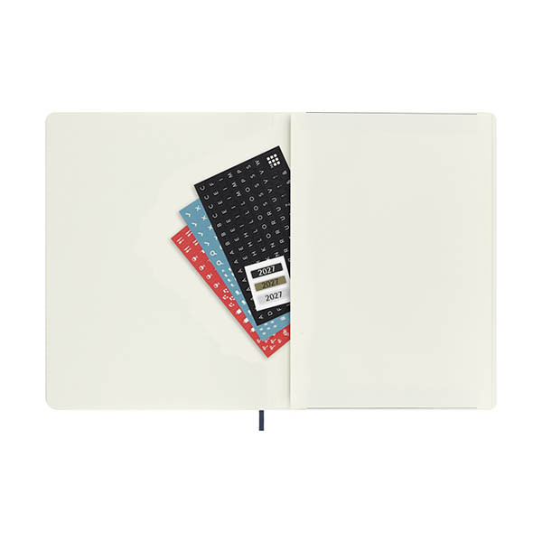 Moleskine XL agenda semainier 12 mois 2027, couverture souple (ANG) - bleu saphir 440049 - 5