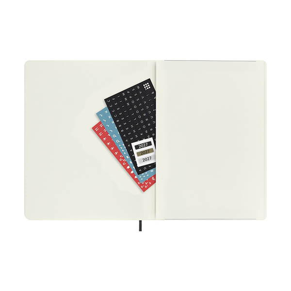 Moleskine XL agenda semainier 12 mois 2027, couverture souple (ANG) - noir 440048 - 5