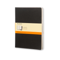 Moleskine XL cahier ligné (3 pièces) - noir 313099
