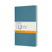 Moleskine grand cahier ligné (3 pièces) - bleu 313097