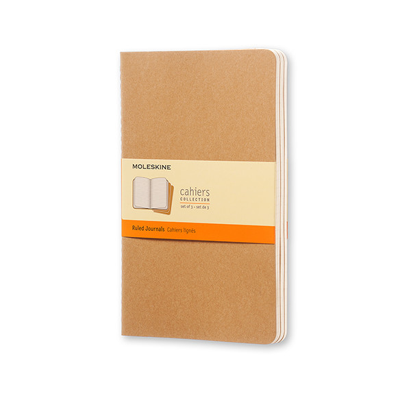 Moleskine grand cahier ligné (3 pièces) - kraft 313098 - 1