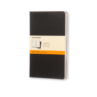 Moleskine grand cahier ligné (3 pièces) - noir 313096