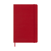 Moleskine large 18 mois agenda semainier 2025/2026 à couverture rigide (ANGL) - rouge écarlate 262538 - 1