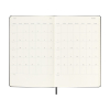 Moleskine large 18 mois agenda semainier 2025/2026 à couverture rigide paysage (ANGL) - noir 262545 - 4