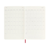 Moleskine large 18 mois agenda semainier 2025/2026 à couverture souple (ANGL) - rouge écarlate 262542 - 4