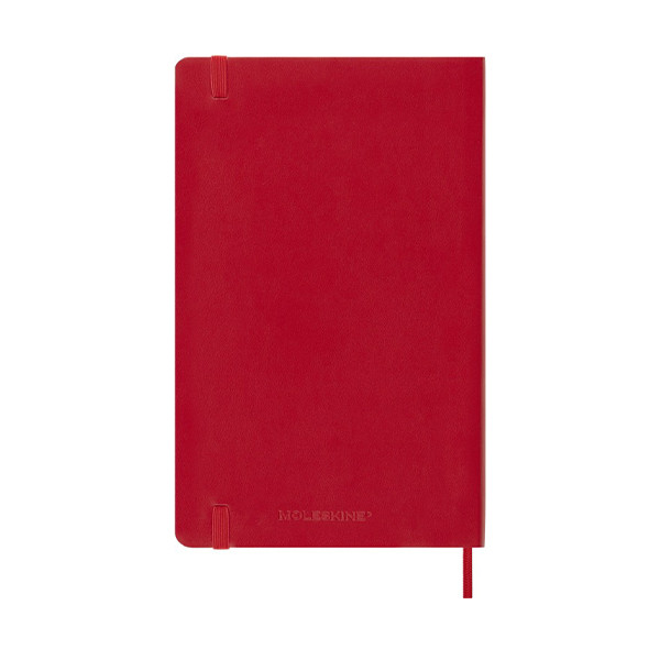 Moleskine large 18 mois agenda semainier 2025/2026 à couverture souple (ANGL) - rouge écarlate 262542 - 3