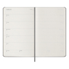 Moleskine large agenda semainier 18 mois 2024/2025 couverture rigide - noir 313222 - 2