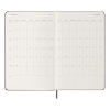 Moleskine large agenda semainier 18 mois 2024/2025 couverture rigide - noir 313222 - 3