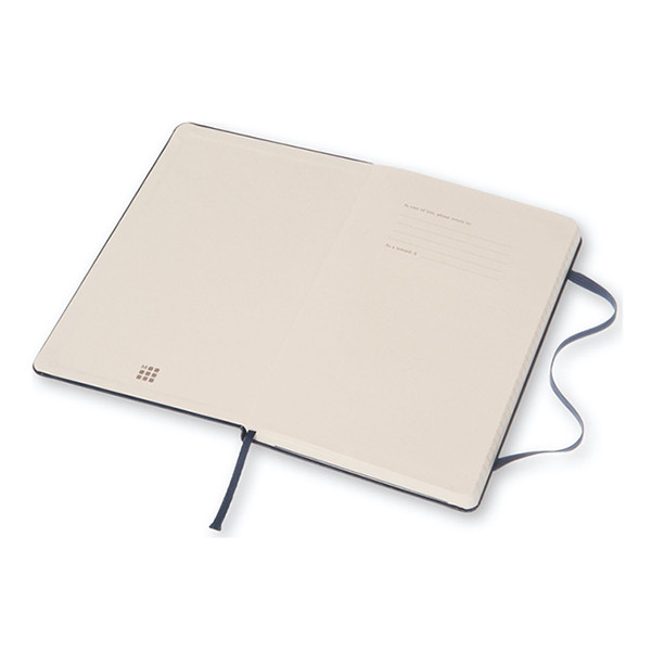 Moleskine large carnet ligné couverture rigide - bleu 313077 - 2