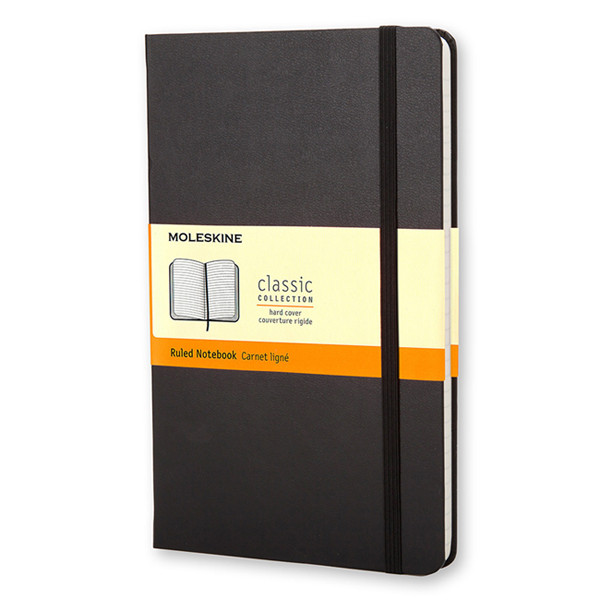 Moleskine large carnet ligné couverture rigide - noir 313073 - 1