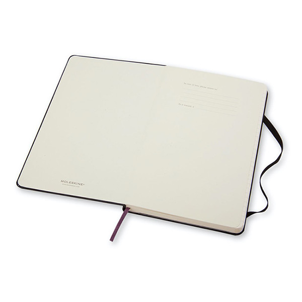 Moleskine large carnet ligné couverture rigide - noir 313073 - 2