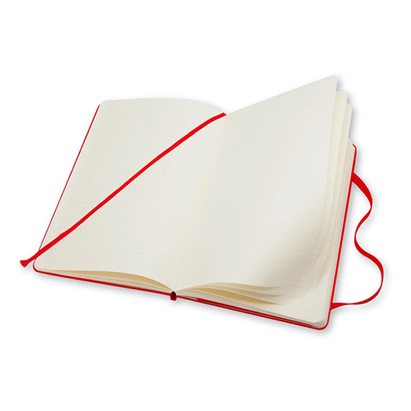 Moleskine large carnet ligné couverture rigide - rouge 313075 - 3