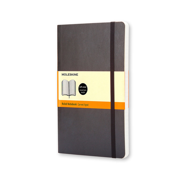Moleskine large carnet ligné couverture souple - noir 313074 - 1