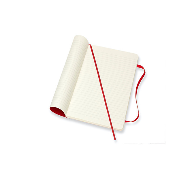 Moleskine large carnet ligné couverture souple - rouge 313076 - 3