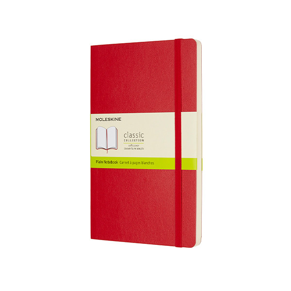 Moleskine large carnet vierge couverture souple - rouge 313062 - 1