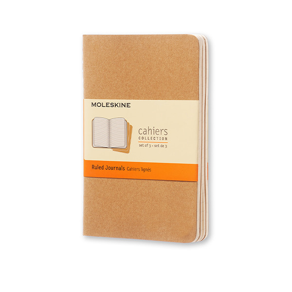 Moleskine pocket cahier ligné (3 pièces) - kraft 313095 - 1