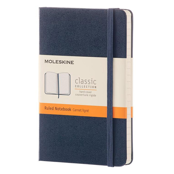 Moleskine pocket carnet ligné couverture rigide - bleu 313071 - 1