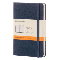 Moleskine pocket carnet ligné couverture rigide - bleu 313071