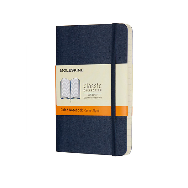 Moleskine pocket carnet ligné couverture souple - bleu 313072 - 1