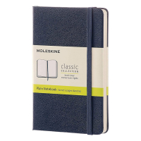 Moleskine pocket carnet vierge couverture rigide - bleu 313057