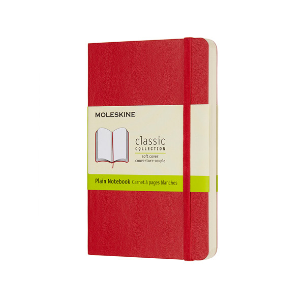 Moleskine pocket carnet vierge couverture souple - rouge 313056 - 1