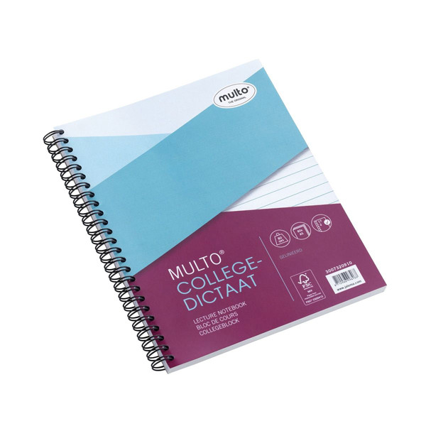 Multo cahier à spirale A5 ligné 80 g/m² 80 feuilles 205686 - 1