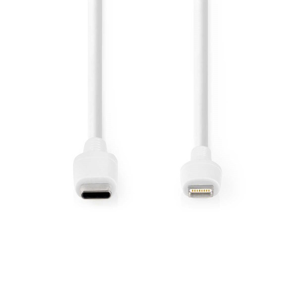 Nedis Lightning câble de charge USB-C (1 mètre) - blanc K010214040 - 1