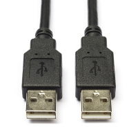 Nedis câble USB-A vers USB-A 100% cuivre (1 mètre) - noir N010203000