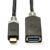 Nedis câble adaptateur USB-C vers USB-A (0,15 mètre) - noir N010221011 - 1