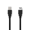 Nedis câble rallonge USB (1 mètre) - noir N010210000 - 1