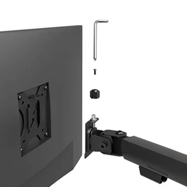 Neomounts Nero Quick Fix bras d'écran pour 3 moniteurs (avec pince et passe-câble) - noir 204017 - 5