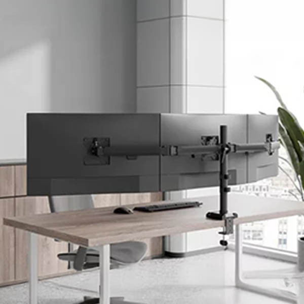 Neomounts Nero Quick Fix bras d'écran pour 3 moniteurs (avec pince et passe-câble) - noir 204017 - 7