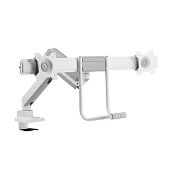 Neomounts Next Core bras d'écran à ressort à gaz pour 2 moniteurs (avec pince et passe-câble) - blanc 204023 - 2