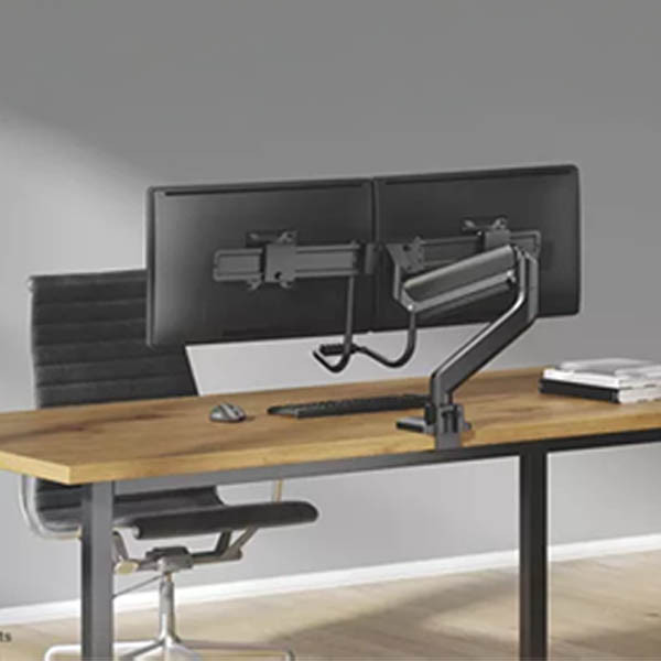 Neomounts Next Core bras d'écran à ressort à gaz pour 2 moniteurs (avec pince et passe-câble) - noir 204022 - 7