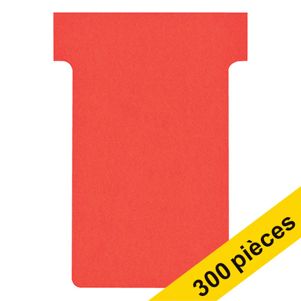 Offre : 3x Nobo fiches T taille 2 (100 fiches) - rouge 247542 - 1