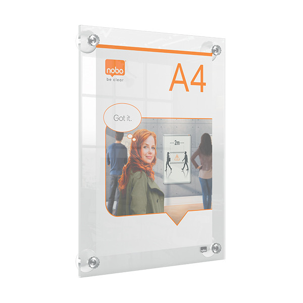 Nobo Premium Plus cadre d'affichage mobile acrylique transparent A4 247473 - 3