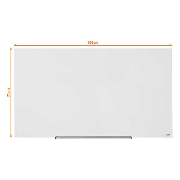 Nobo Widescreen tableau en verre magnétique (126 x 71,1 cm) - blanc 247329 - 2