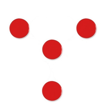 Nobo aimants 30 mm (4 pièces) - rouge 247009 - 1