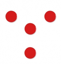 Nobo aimants 38 mm (4 pièces) - rouge 247012