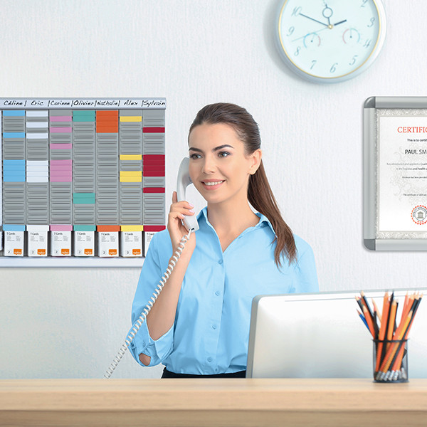 Nobo kit planning à fiches T hebdomadaire (8 colonnes, 24 fentes) 247021 - 2