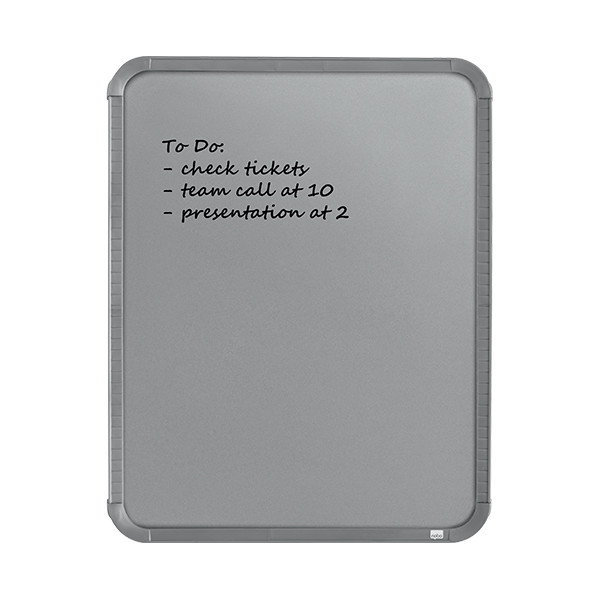 Nobo slimline tableau blanc magnétique en acier laqué 36 x 28 cm - argent 247141 - 2