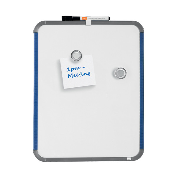 Nobo slimline tableau blanc magnétique en acier laqué 36 x 28 cm - blanc 247142 - 4
