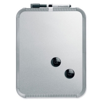 Nobo slimline tableau blanc magnétique en acier laqué 58 x 43 cm - argent 247143