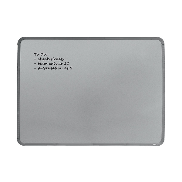 Nobo slimline tableau blanc magnétique en acier laqué 58 x 43 cm - argent 247143 - 2